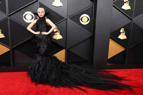 Lady Gaga di Grammy Awards ke-68 di US. Foto: Amy Sussman/AFP