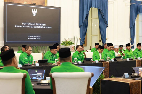 Ketua Umum PKB Muhaimin Iskandar bersama jajaran DPP PKB bertemu Presiden Prabowo Subianto di Istana Negara, Jakarta, Rabu (4/2/2026). Foto: Bakom RI