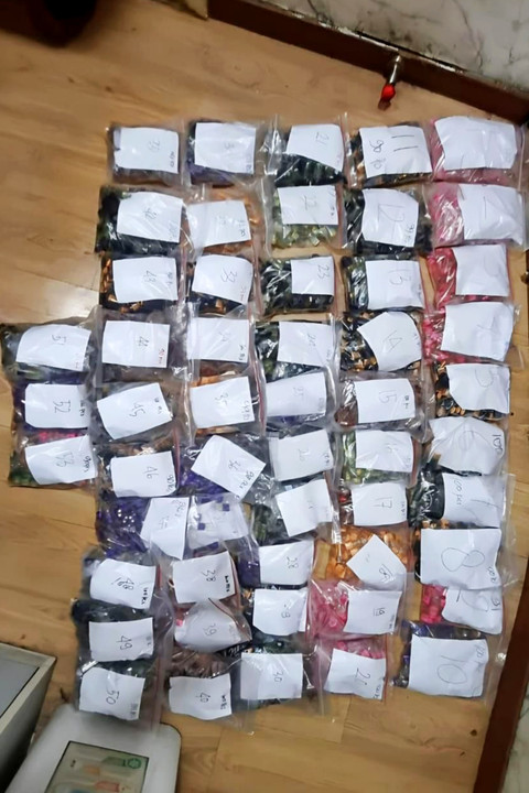 Barang Bukti Peredaran Etomidate Polres TJ Priok sita 5.095 Cartridge. Foto: Dok. Istimewa