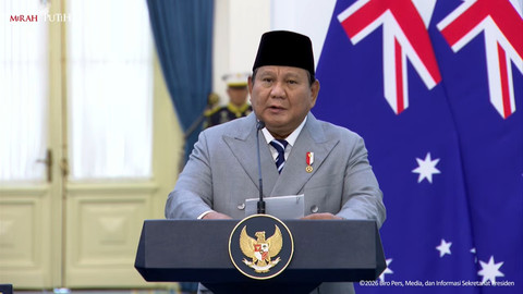 Presiden Prabowo Subianto memberikan keterangan usai melakukan pertemua dengan PM Australia Anthony Albanese di Istana Merdeka, Jakarta, Jumat (6/2/2026). Foto: YouTube/ Sekretariat Presiden