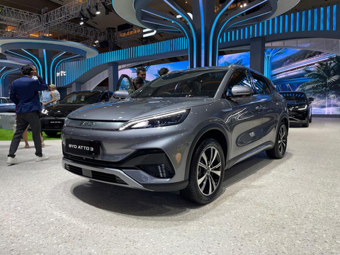 BYD Atto 3 Advanced Plus di IIMS 2026. Foto: Sena Pratama/kumparan