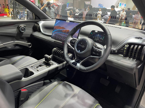 BYD Atto 3 Advanced Plus di IIMS 2026. Foto: Sena Pratama/kumparan