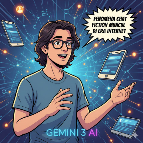 Ilustrasi chat fiction. Foto: Gemini 3 AI