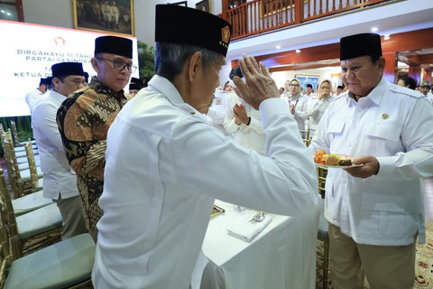 Momen Prabowo di syukuran HUT ke-18 Gerindra Foto: Instagram @prabowo 