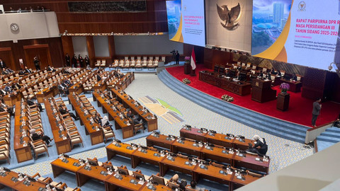 Suasana Rapat Paripurna ke-13 Masa Persidangan III Tahun Sidang 2025-2026 di Kompleks Parlemen, Senayan, Jakarta Pusat pada Selasa (10/2/2026). Foto: Nasywa Athifah/kumparan