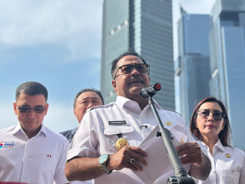 Wakil Gubernur DKI Jakarta Rano Karno usai meninjau persiapan perayaan Imlek di Bundaran HI, Jakarta Pusat pada Rabu (11/2/2026). Foto: Amira Nada Fauziyyah/kumparan