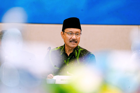 Mensos, Saifullah Yusuf (Gus Ipul) menghadiri Rapat Sinkronisasi Pelaksanaan Program Tahun Anggaran 2026 dan Rencana Tahun Anggaran 2027 di Hotel Fairfield Bekasi, Jawa Barat, Selasa (10/2/2026). Foto: Dok. Kemensos