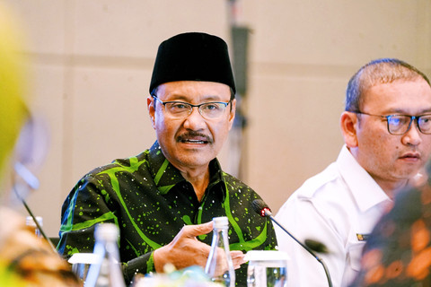 Mensos, Saifullah Yusuf (Gus Ipul) menghadiri Rapat Sinkronisasi Pelaksanaan Program Tahun Anggaran 2026 dan Rencana Tahun Anggaran 2027 di Hotel Fairfield Bekasi, Jawa Barat, Selasa (10/2/2026). Foto: Dok. Kemensos