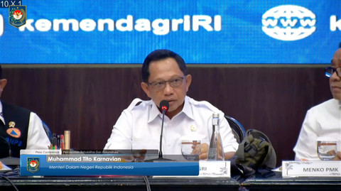 Mendagri, M. Tito Karnavian memberikan paparannya dalam konferensi pers Percepatan Rehabilitasi dan Rekonstruksi Pascabencana Wilayah Sumatera yang disiarkan secara langsung di Kantor Kemendagri, Jakarta Pusat, Rabu (11/2/2026). Foto: Kemendagri RI/YouTube