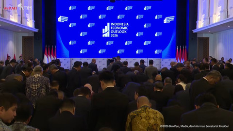 Suasana Indonesia Economic Outlook 2026, Jakarta, Jumat (13/2/2026). Foto: YouTube/ Sekretariat Presiden