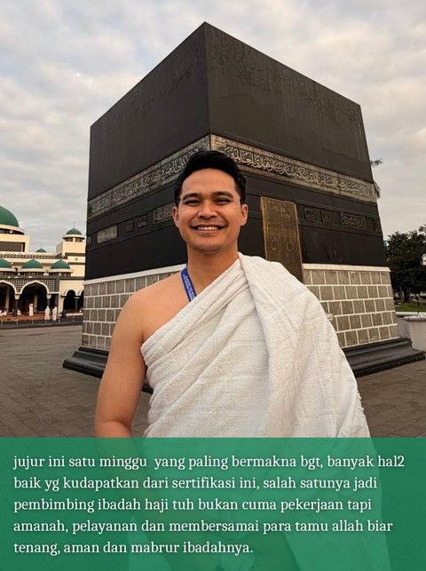 Aiman Ricky lolos Sertifikasi Pembimbing Haji. Foto: Instagram/aimanricky