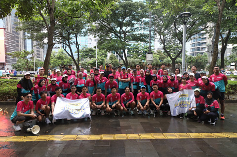 Keseruan Fun Run Spesial Valentine pada Minggu (15/2). Foto: kumparan