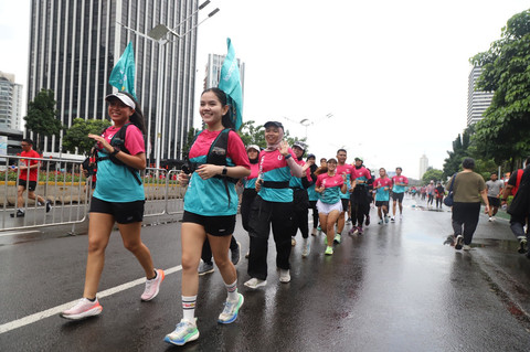 Keseruan Fun Run Spesial Valentine pada Minggu (15/2). Foto: kumparan