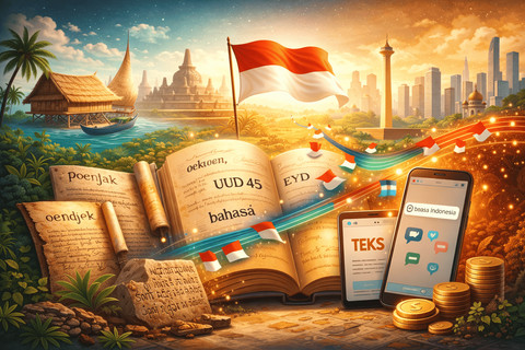 Ilustrasi bahasa Indonesia Foto: ChatGPT