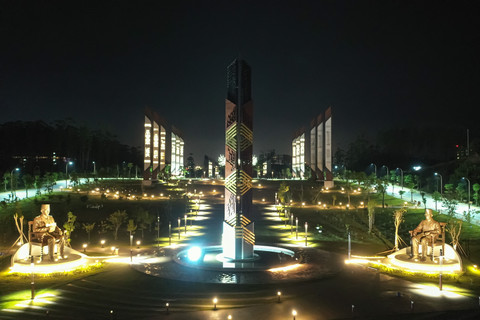 Foto udara dari Plaza Bhinneka Tunggal Ika di Kawasan Inti Pusat Pemerintahan (KIPP) di Ibu Kota Nusantara (IKN), Penajam Paser Utara, Kalimantan Timur, Rabu (18/2/2026).  Foto: M Risyal Hidayat/ANTARA FOTO