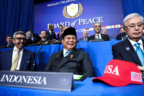 Presiden Prabowo Subianto menghadiri  KTT BoP perdana di Washington DC, Amerika Serikat, Kamis (19/2/2026). Foto: Kevin Lamarque/REUTERS