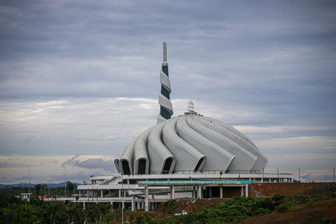 Kubah ikonik Masjid Negara IKN. Foto: Aditia Noviansyah/kumparan