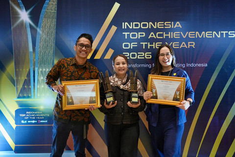 Pegadaian berhasil meraih dua penghargaan pada Indonesia Top Achievements of the Year 2026, Jumat (20/2). Foto: Dok. Pegadaian