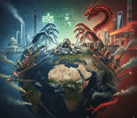 Ilustrasi rantai mineral China. Foto: Generated by AI