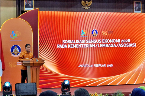 Sekretaris Utama BPS, Zulkipli dalam acara Kick Off Publisitas Sensus Ekonomi 2026 di Kantor BPS, Jakarta Pusat pada Rabu (25/2). Foto: Argya Maheswara/kumparan