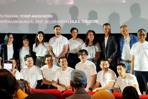 Konferensi pers cast reveal dan trailer Laut Bercerita di kawasan Jakarta Pusat, Selasa (24/2/2026). Foto: Salsha Okta Fairuz/kumparan