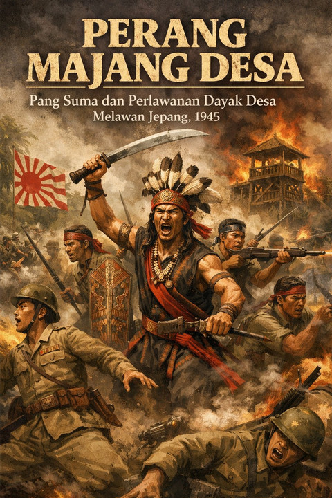 Ilustrasi perjuangan Panglima Pang Suma. Foto: Generated by AI