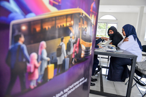 Ilustrasi mudik gratis. Foto: Raisan Al Farisi/ANTARA FOTO