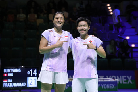 Ganda Putri Indonesia, Amallia Cahaya Pratiwi/Siti Fadia Silva Ramadhanti, saat berlaga di German Open 2026. Foto: Dok. PBSI