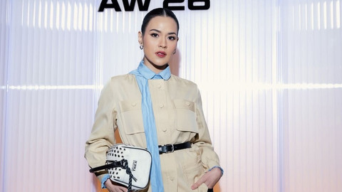 Raisa di Onitsuka Tiger Autumn/Winter 2026 Show di Milan Fashion Week, Rabu (25/2/2026). Foto: Instagram/@raisa6690
