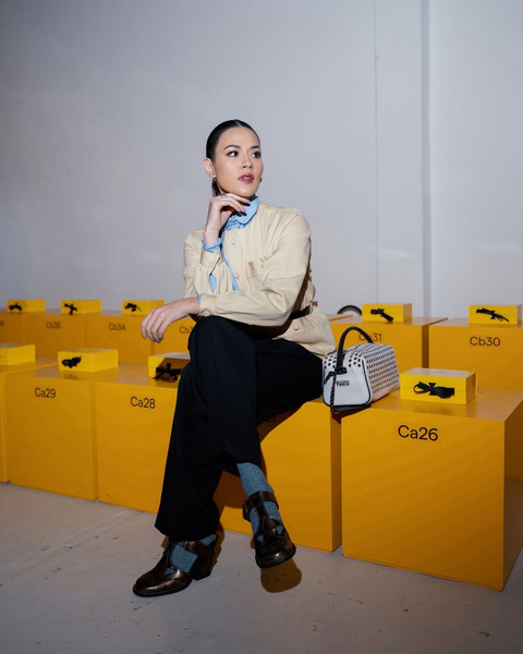 Raisa di Onitsuka Tiger Autumn/Winter 2026 Show di Milan Fashion Week, Rabu (25/2/2026). Foto: Instagram/@raisa6690