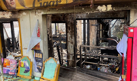 Kebakaran terjadi di sebuah rumah di Kampung Karangpanas, Kecamatan Candisari, Kota Semarang.  Foto: Dok. Istimewa