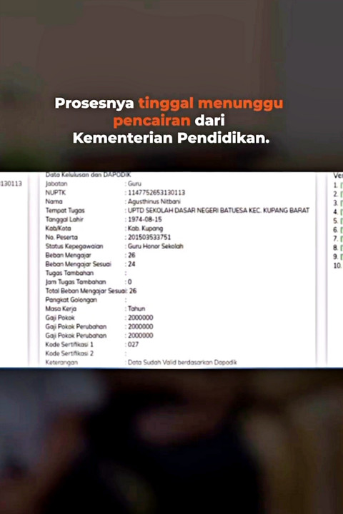 Guru honorer di NTT yang viral, Agustinus Nitbani, bertemu Bupati Kupang, Yosef Lede. Foto: Dok. Istimewa