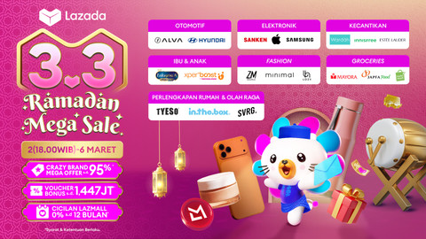 Ragam promo Lazada 3.3 Ramadan Mega Sale. Foto: dok. Lazada
