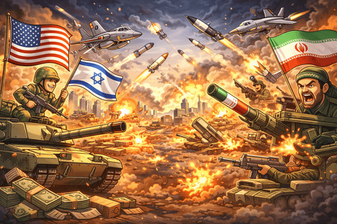 Ilustrasi AS-Israel vs Iran Foto: Dok. ChatGPT