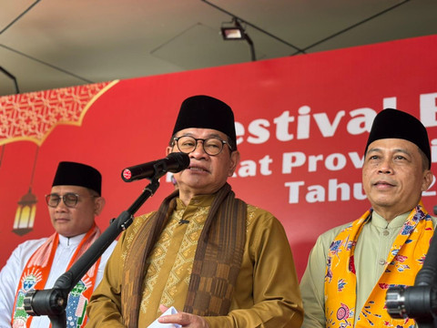 Gubernur Pramono Anung usai membuka Festival Bedug di TIM, Jakpus, Sabtu (7/3). Foto: Amira Nada/kumparan