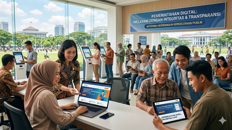 Membangun masa depan lewat ujung jari. Pelayanan publik digital yang transparan, ramah, dan inklusif adalah kunci utama untuk terus menjaga kepercayaan masyarakat (Gambar dibuat dengan Gemini AI).