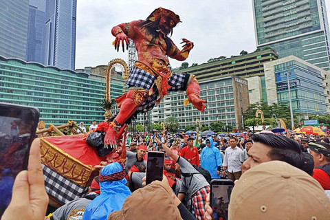 Gelaran Festival Pawai Ogoh-ogoh 2026 di Bundaran HI, Jakarta, Minggu (8/3). Foto: Nauval Pratama/kumparan