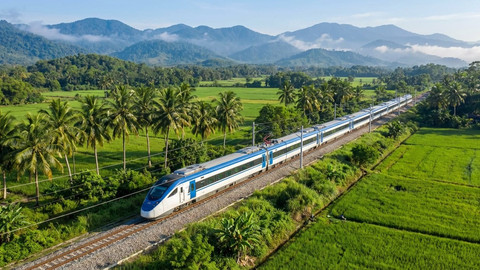 PLN Nusantara Power (PLN NP) melalui anak usahanya, PT PLN Nusantara Power Construction (PLN NPC) berhasil menyelesaikan 2 (dua) titik proyek elektrifikasi East Coast Rail Link (ECRL) di Malaysia, Sabtu (7/3/2026). Foto: PLN