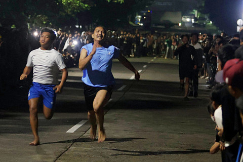 Lomba lari di Depok, Jawa Barat, Sabtu (7/3). Foto: Dok. kumparan