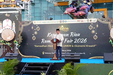 Mendagri Tito Karnavian dalam acara Penutupan Kepulauan Riau Ramadan Fair Tahun 2026 di halaman Gedung Dekranasda, Kota Tanjungpinang, Kepulauan Riau, Minggu (8/3/2026). Foto: Dok. Kemendagri
