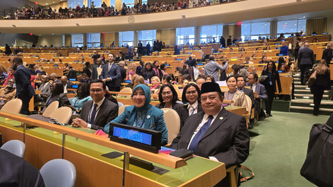 Ketua Umum TP PKK Tri Tito Karnavian menghadiri rangkaian sidang United Nations Commission on the Status of Women ke-70 (CSW70) di Markas Besar PBB, New York, Amerika Serikat. Foto: Kemendagri RI