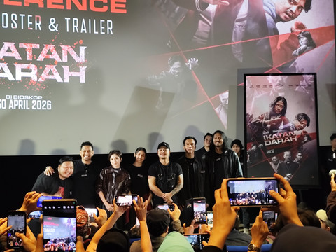 Konferensi pers perilisan trailer dan poster Ikatan Darah di Jakarta Selatan, Rabu (11/3/2026). Foto: Salsha Okta Fairuz/kumparan