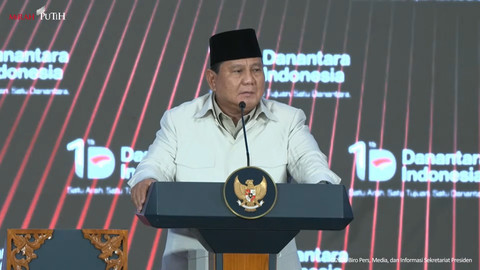 Presiden Prabowo Subianto memberikan sambutan saat Tasyakuran HUT ke-1 Danantara Indonesia, Rabu (11/3/2026). Foto: Youtube/Sekretariat Presiden