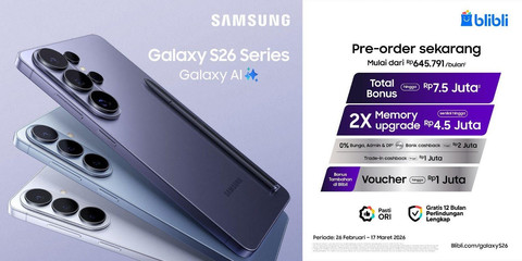 Pre-order Samsung Galaxy S26 Series di Blibli. Foto: Dok. Blibli
