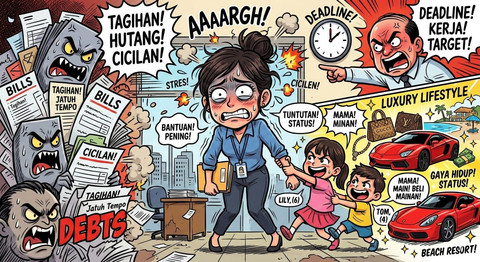 Ilustrasi tekanan sosial. Foto: Gemini AI