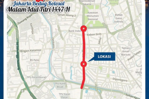 Car Free Night sepanjang Jalan MH Thamrin pada Jumat (20/3/2026) malam. Foto: Dok. Instagram @TMCPoldaMetro