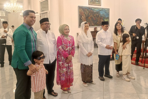 Suasana halalbihalal dengan Gubernur DKI Jakarta Pramono Anung dan Wakil Gubernur Rano Karno di Pendopo Balai Kota Jakarta, Sabtu (21/3/2026). Foto: Ryan Iqbal/kumparan