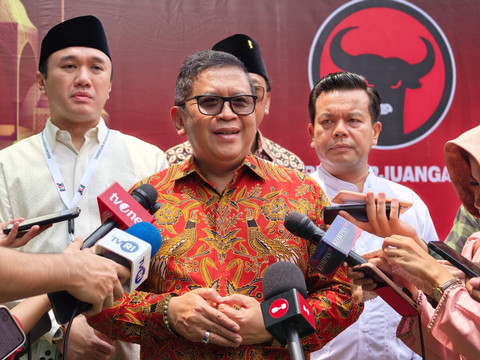 Sekjen PDI Perjuangan Hasto Kristiyanto di Kantor DPP PDI Perjuangan, Jakarta, Sabtu (21/3/2026). Foto: PDIP