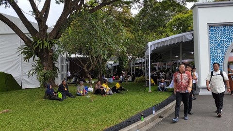 Suasana open house di Kompleks Istana Kepresidenan Jakarta, Sabtu (21/3/2026). Foto: Jonathan Devin/kumparan