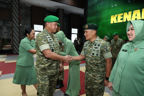 Kepala Staf Angkatan Darat (Kasad) Jenderal TNI Maruli Simanjuntak, M.Sc. memimpin Laporan Korps Kenaikan Pangkat 47 Perwira Tinggi (Pati) TNI AD di Markas Besar Angkatan Darat (Mabesad), Jakarta, Jumat (27/3/2026). Foto: Dok. TNI AD